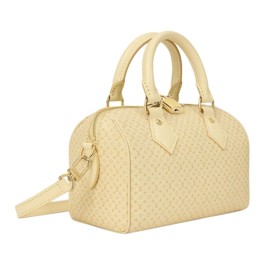 LOUIS VUITTON Speedy Cow Leather Boston Bag, One Shoulder Handbag Women's Yellow M29494