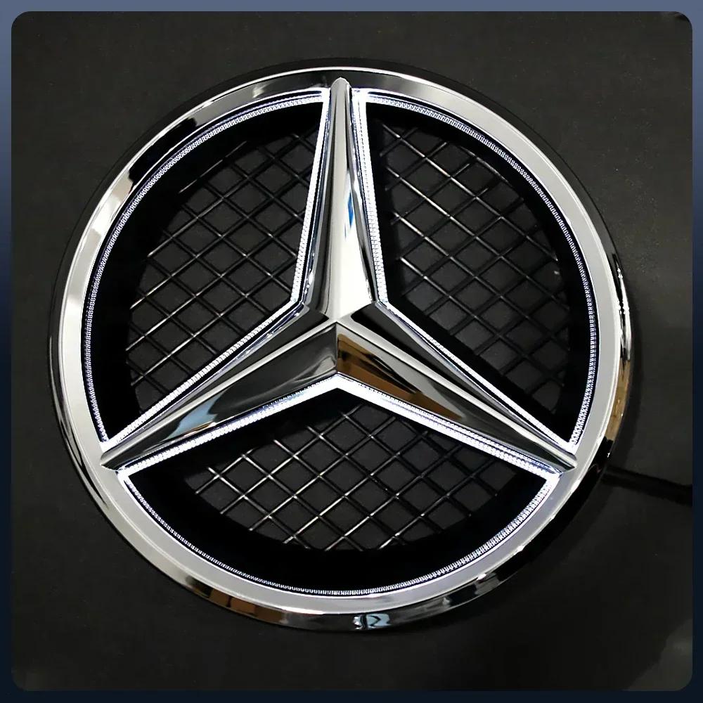 2025 Horké Pro Mercedes Benz Stříbrné A Černé OE LED Podsvícené Logo Hvězda Na Přední Mřížku Auta Pro Mercedes Benz W
