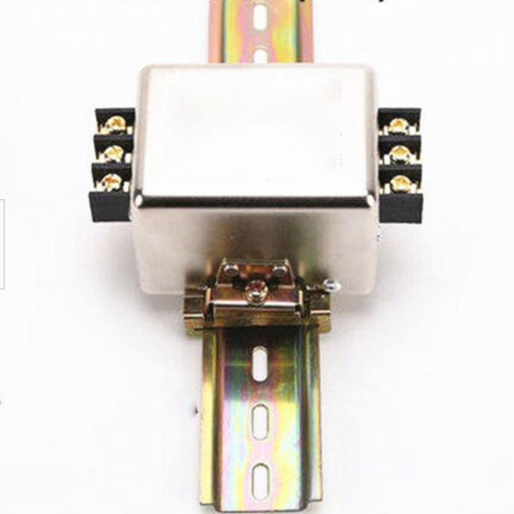 EMI Filter Anti Interference Noise Signal Filtration 35mm Rail Installation Single Phase Power
