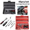Portable 16PCS Metric Socket Ratchet Spanner 1/1‑Inch Drive Kit for Car Mechanical Repair Practical Tool Part