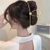 Metal Shark Clip Hair Crabs Women Fashion Ponytail Hair Claws Golden Sliver Temperament Hairpin Hair Accessories