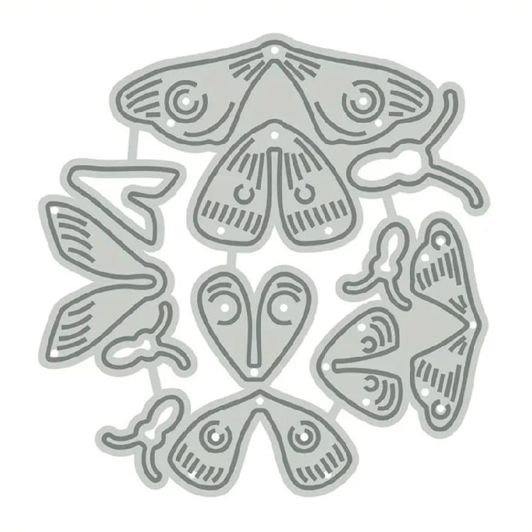 Moth Cutting Dies Templates Molds Embossing Stencils Carbon Steel Die Cuts for Scrapbooking Cards Making Decorations