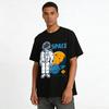 Vintage Space Adventure Astronaut Print Tee Explore Galaxy Casual Top Pure cotton T-shirt