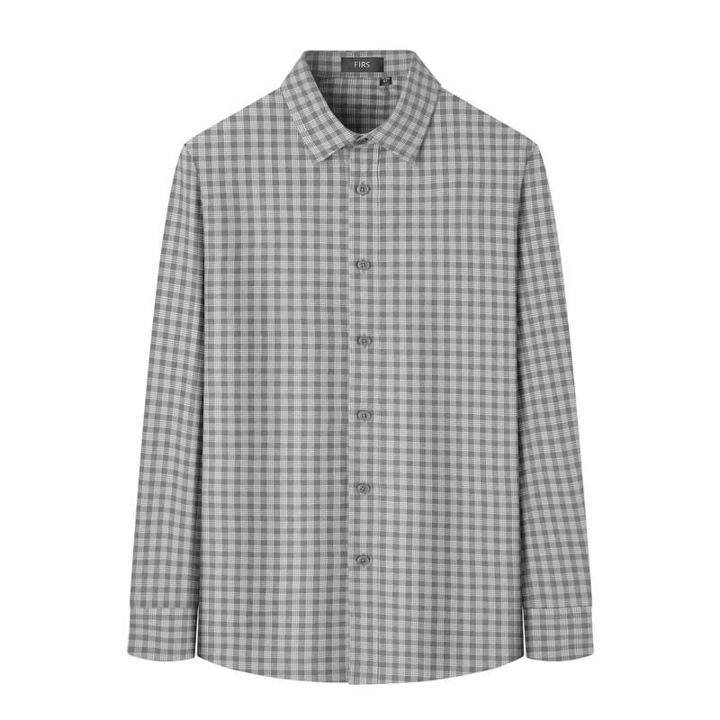 FIRS Men's 90% Goose Down & Cotton Blend Plaid Shirt