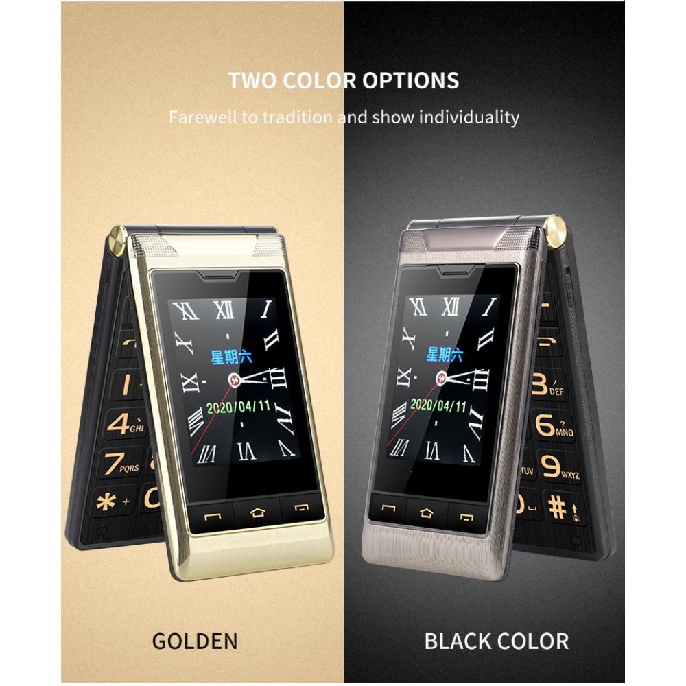 

Многоязычный 4G телефон-раскладушка для бизнеса, с двумя экранами, для пожилых людей, с большими кнопками, громким звуком, длительным временем ожидания