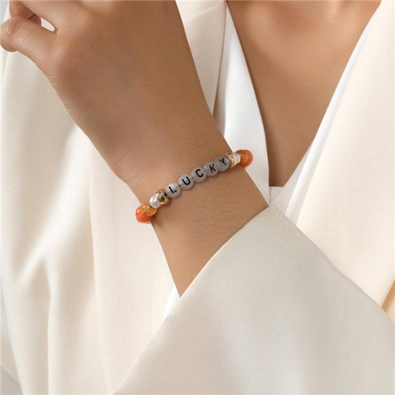 

To lucky beaded bracelet luminous fluorescent fashion classic creative versatile send friends bow handmade