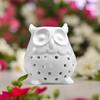 Essential Oil and Home Fragrance Diffuser – White Ceramic Owl Aromatherapy Lantern, Tall: 12cm - Zen'Arôme