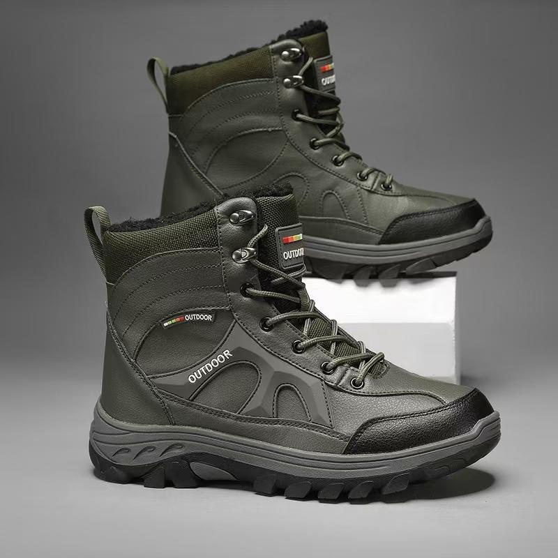 TUINANLE Женские зимние толстые нескользящие ботинки для снега — фото 14