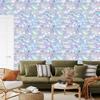 Iridescent glitter azure and light gray wallpaper 50x1000