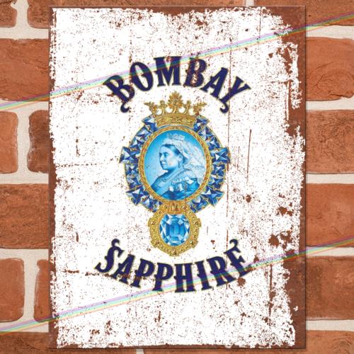 

BOMBAY SAPPHIRE Metal Signs Man Cave Bar Gin Shed Wall Garage Poster Tin Sign UKAluminum 20x30cm（7.8x11.8inch）