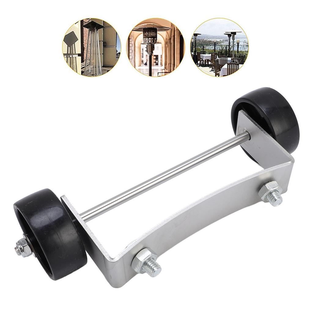 Patio Heater Wheel Kit Stainless Steel Plastic Universal Outdoor Gas Heater Wheel