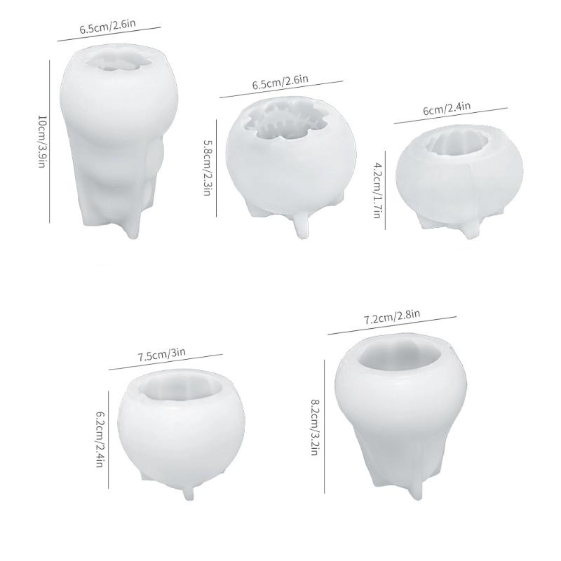 Halloween Pumpkin Silicone Mold Diy Aromatherapy Candles Drip Resin Plaster Ornaments Mould Handmade Soap Candle Making