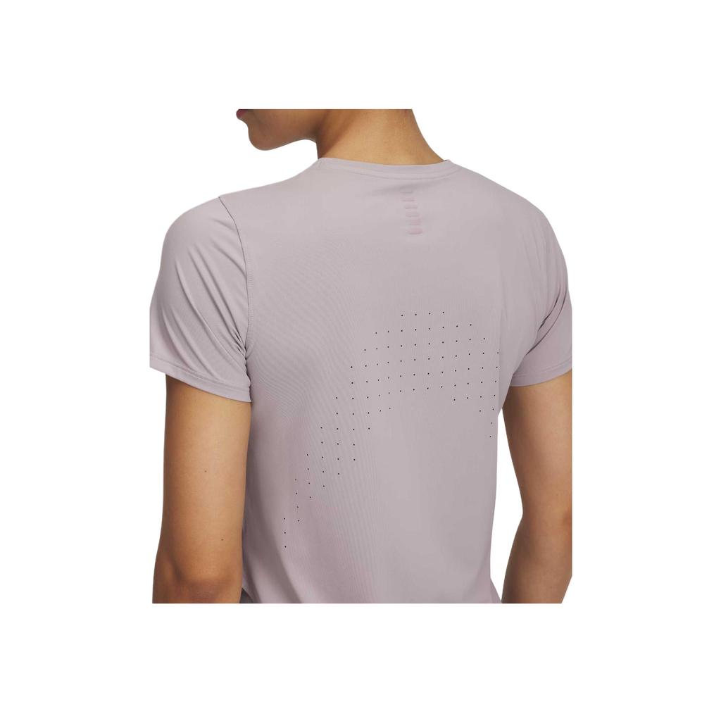 Under Armour Launch Elite Comfortable Quick-Dry Stylish Simple Short Sleeve Regular T-Shirt Women Tops Light-Purple 1389564-009