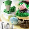 Piping Nozzles 3 Pcs Reusable Icing Tips Grass-shaped Cream Pastry Tips Cake Decorating Set Cake Decorating Tools For Cupcake