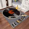 Vintage Record Player Illustration Rug - Non-slip rug suitable for living room and bedroom sofas