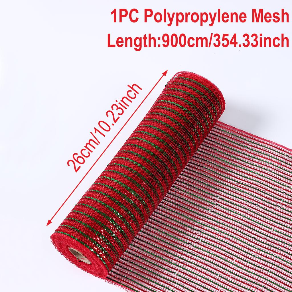 Christmas Mesh Tulle Roll Fabric Tree Pendant Merry Christmas Decor For Home 2025 Xmas Gifts DIY Craft Cristmas Navidad New Year