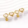 Elegant Pearl Buckle Hoop Earrings - Retro Luxury Circle Dangle Ear Jewelry for Women