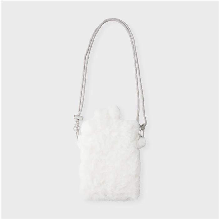 Bunini Plush Doll Mini Crossbody Bag (White)