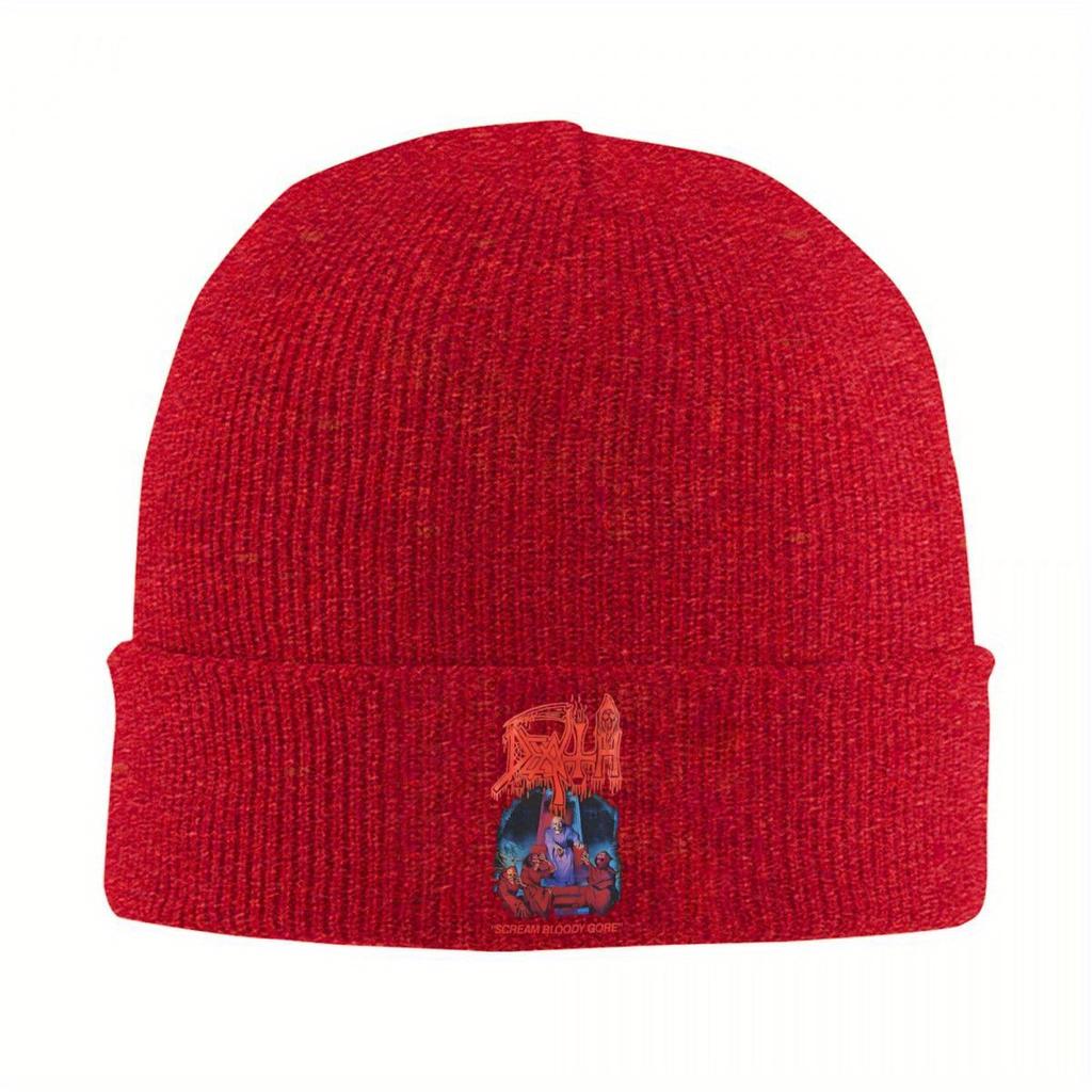 Scream Bloody Gore Death Knit Hat Beanies Autumn Winter Hat Warm Fashion Metal Band Cap Men Women