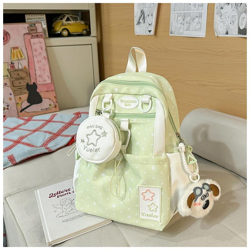 Japanese Ins Wind Star Backpack High Value Sweet Girl Backpack Large Capacity Light Student Backpack