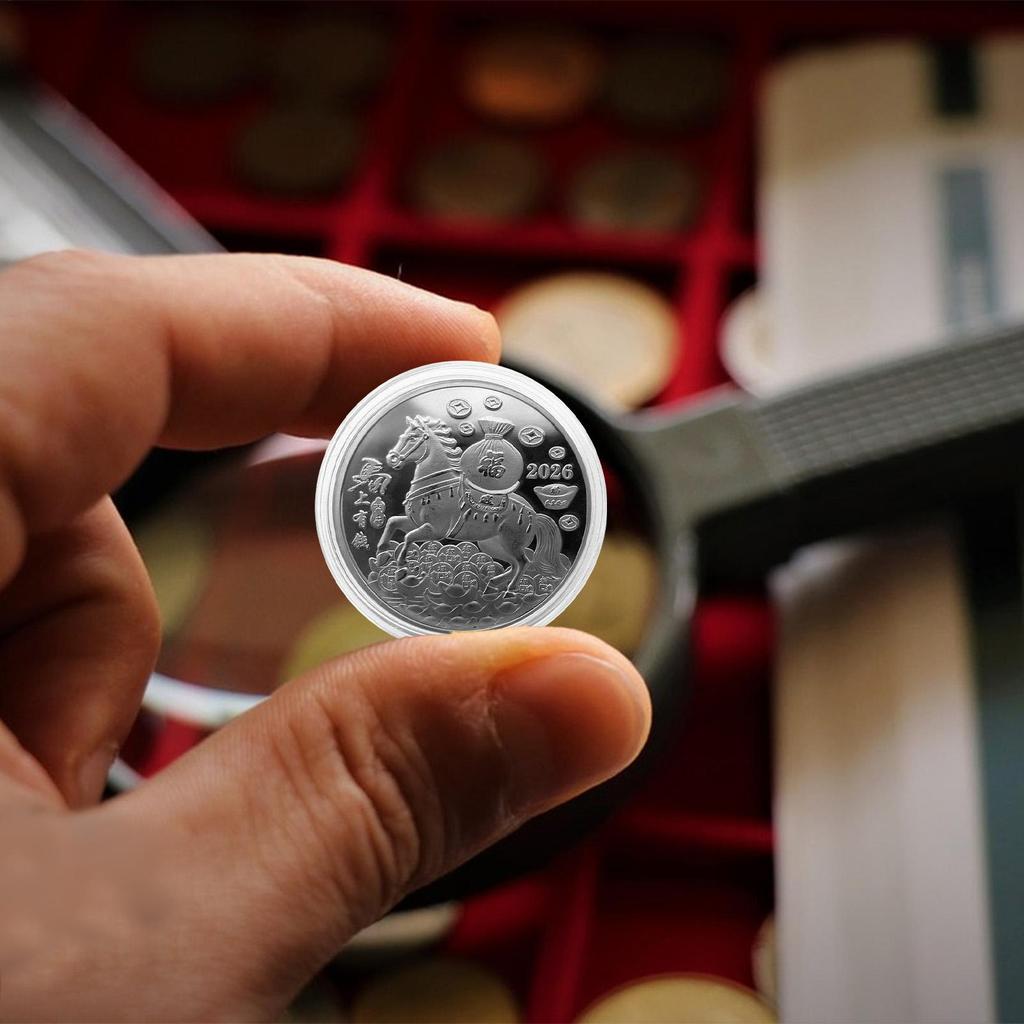 Collector Coin Horse for Luck Coin Decoration Year of the Horse Collection Display Collecting for Kids Women Decor Home Art