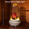 USB Uppladdningsbar Evig Blomma Doft Nattlampa Tyst Lavalampa Mini Eterisk Olja Skrivbordslampa Julklapp Sovrumsdekor
