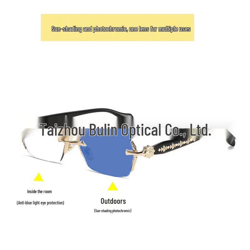 

Модні Безкаркасні Фоточутливі Окуляри з Гравіюванням для Чоловіків та Жінок - Стильні Варіанти з Діоптріями та Без Plano (No Prescription)