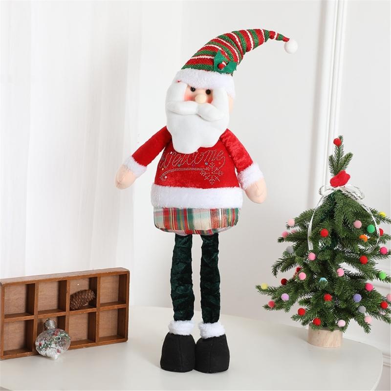 Telescopic Santa Doll Christmas Home Decoration Festival Ornament Gifts Practical Accessory for Household Use