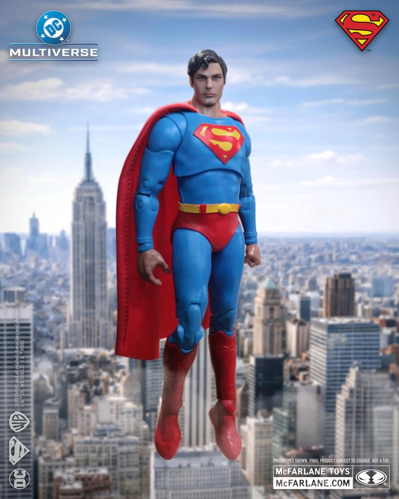 McFarlane DC Multiverse Superman The Movie Actionfigur Kinospielzeug (Superman 1978) 7 Zoll (Deluxe-Version)