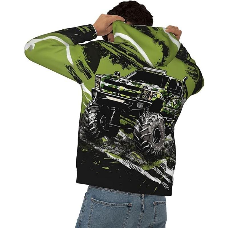 Fashionable Men's Hooded Sweatshirt Thicker Hooded Sweatshirt 3D Printed Men's Pattern Crewneck Hooded Sweatshirt with Pockets