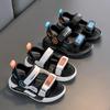 Genuine Leather Soft Sole Kids Sandals Lightweight Beach Sports Shoes for Big Boys Girls Summer