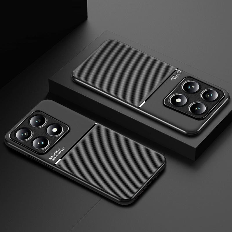 Luxury Leather Soft Frame Case For Xiaomi 14T Pro Mi14T Silicone Protect Car Magnetic Back Cover for Xiomi14T 14 T 14TPro Coque