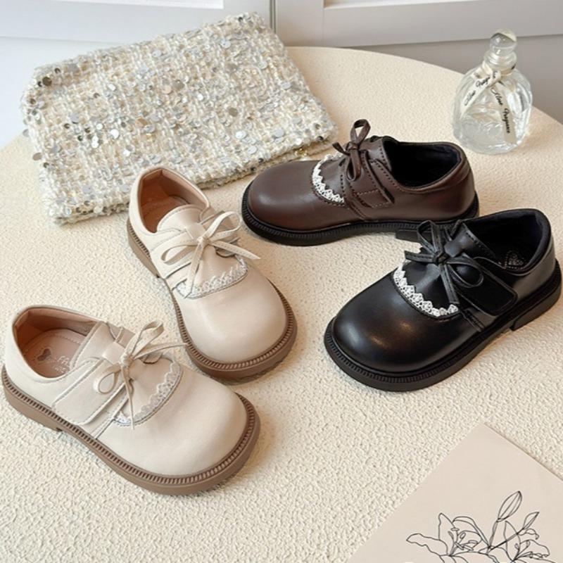 Girls Mary Jane Shoes Bow Princess Shoes Student Soft Sole Versatile Leather Shoes