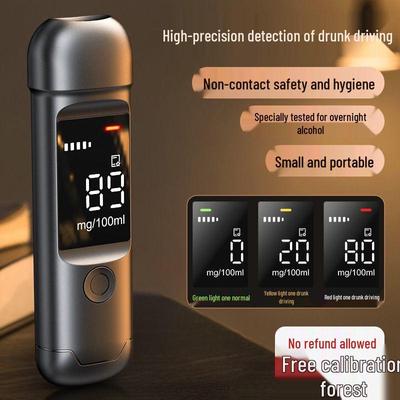 Bafômetro de Alta Precisão para Uso Doméstico Testador de Álcool para Detecção de Dirigir Embriagado
