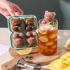 Silicone Ice Tray Cute Bear Shape Ice Mold Easy Release Ice Cube Maker for Coffee Milk Tea Juice Chocolate Jelly Soap Mold for Party Family