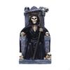 Grim Reaper Figurine with Throne Resin on Gothic Skeleton for Goths,