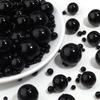 50-1000ks 3/4/5/6/8/10/12mm Černé ABS Imitace Perlových Korálků S Dírkou Kulaté Volné Korálky Pro Výrobu Šperků DIY Náhrdelník Náramek