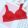 New bra cotton bowl thin vest type adjustment large size vest type large cup underwear without steel ring