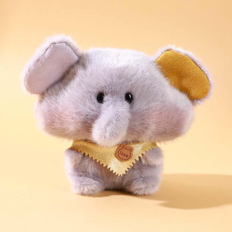 Stuffed Cartoon Raccoon Rabbit Elephant Bear Cat Doll Simulation Forest Animals Plush Toys for Christmas Gift 15cm