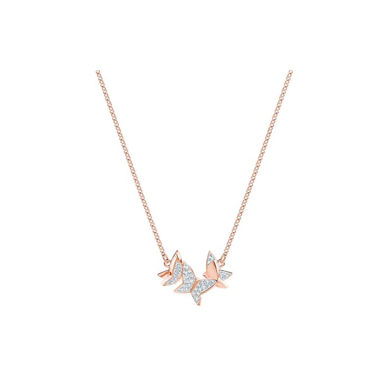 Swarovski Lilia romantic butterfly shape jewelry rose gold plated, imitation crystal stone necklace women s style 5382366