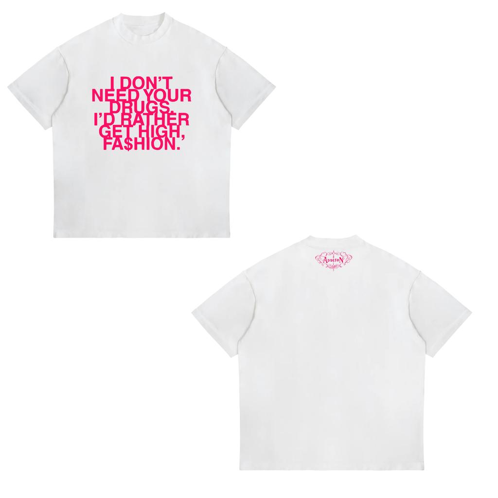 Addison Rae 20252026 Tour Vintage Graphic T Shirt Unisex Women Fashion Aesthetics Tshirt Shortsleeved Cotton Harajuku Tshirts