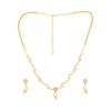 Elegant Estele Gold Plated Zirconia Necklace Set For Women