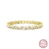 ORSA JEWELS Elegant 925 Sterling Silver Heart Cut 4A Zircon Tennis Bracelet for Women 14K Gold CZ Hand Chain Party Jewelry SB165