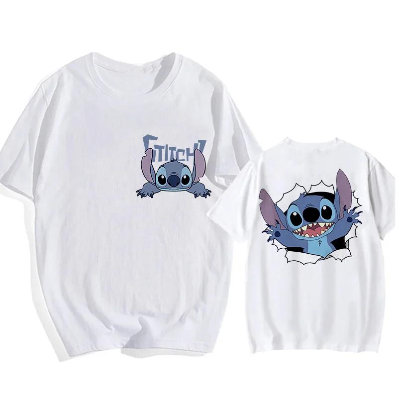 Hip Hop Shirt EU Size Unisex Disney Lilo Stitch Cartoon T Shirt Stitch Cute Unisexga Tshirt Yk Graphic Tshirt Top Tees Clothes