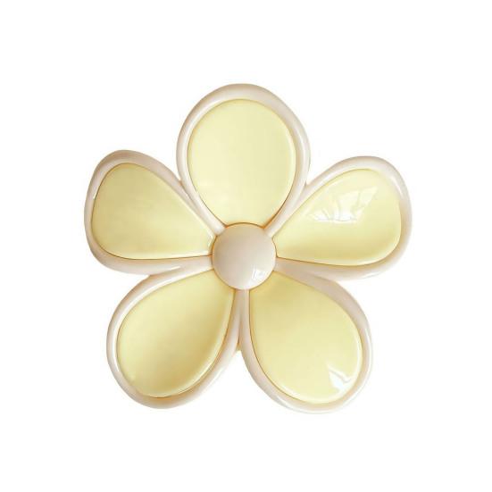 Hair Clip Flower-Shaped Candy Color Hairpin Back Head Hair Claw No Hair Damage Hair Decoration Daily Wear
