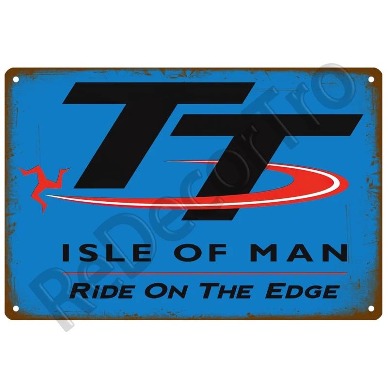 TT Races Vintage Wall Poster Vintage Retro Wall House Restaurant Decoration Plaque Metal Wall Decor Art Metal Sign Tin Sign ISLE