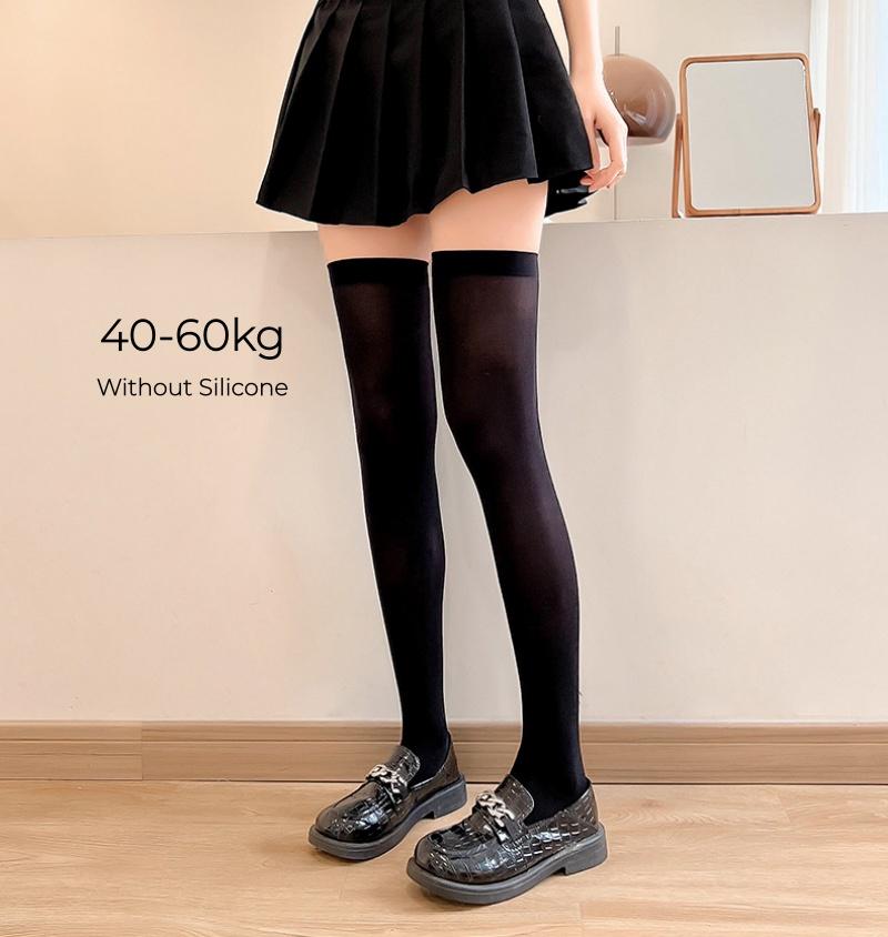 

Sexy Solid Color Long Socks - Women S Thigh High Over The Knee Stockings Black White Warm Knee High For Ladies And Girls Lolita One Size