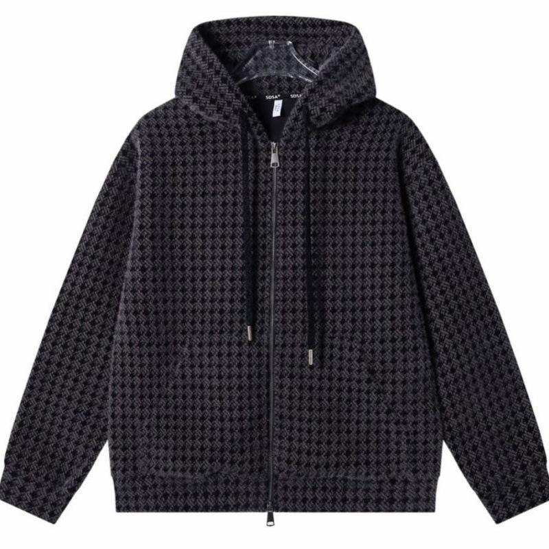 Men s Korean Style Retro Color Block Zipper Hoodie for Autumn and Winter 3XL