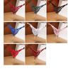 Retro Pearl Love Embellished Thong Female Sexy Erotic Ultra-thin Underwear Low Waist Beaded Seduction Girl 2253