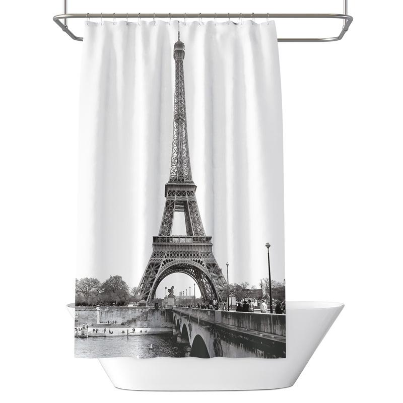 Koupelna zesílená vodotěsná záclona odolná proti plísním sprchový závěs Sprchový oddíl Závěs Sprchový závěs Koupelnový závěs Bez perforace